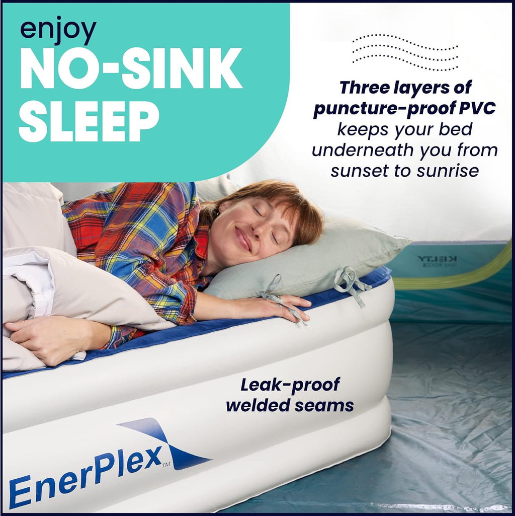 Luxury 13 Inflatable Twin Air Mattress with Built-in Dual Pump A556173