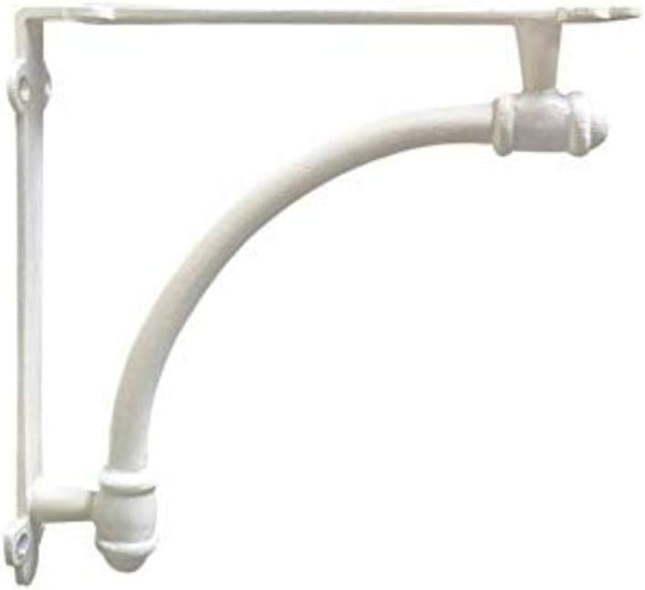 2 Pack Heavy Duty Rustic Black Iron Half Round Wall Shelf Bracket E204