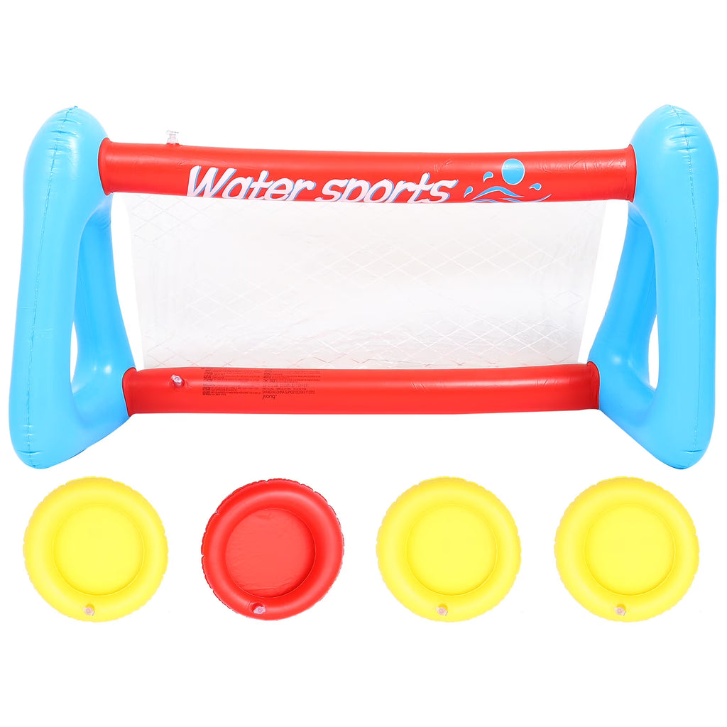 Inflatable Pool Float Set with Volleyball Net and Volleyballs L645737
