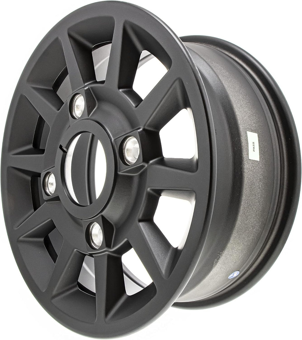 Front Rim 14 in. X 6 in. Wide Flash Black M418