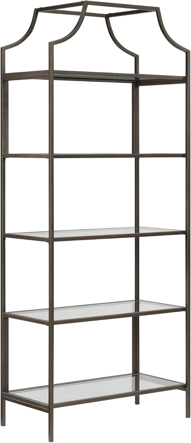 Satin Gold Finish Bookcase Z875