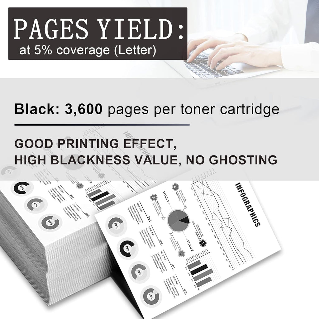 Compatible Replacement Toner Cartridges for HP 202X Printer (2 Black) Pack of 2 Z37601