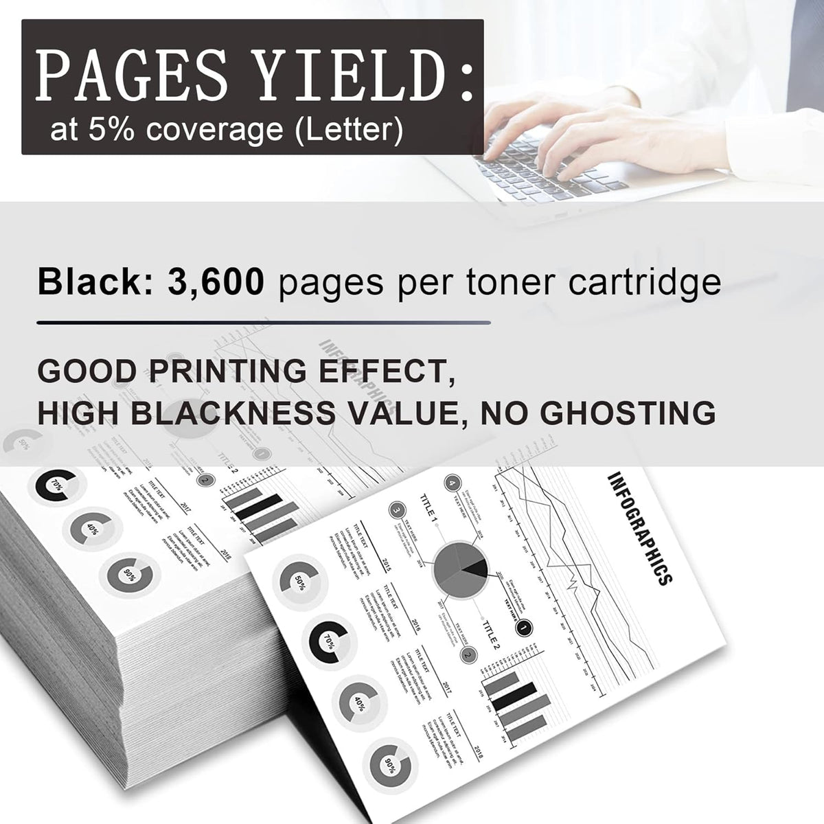 Compatible Replacement Toner Cartridges for HP 202X Printer (2 Black) Pack of 2 Z37601