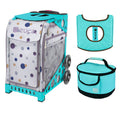 Turquoise Sport Bag with Seat Cover and Lunchbox T924