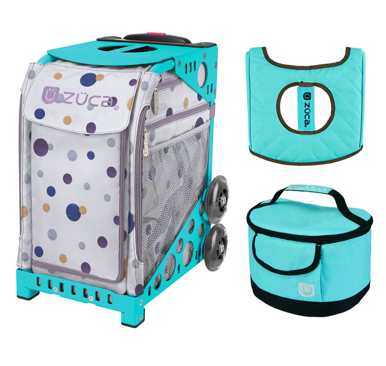 Turquoise Sport Bag with Seat Cover and Lunchbox T924