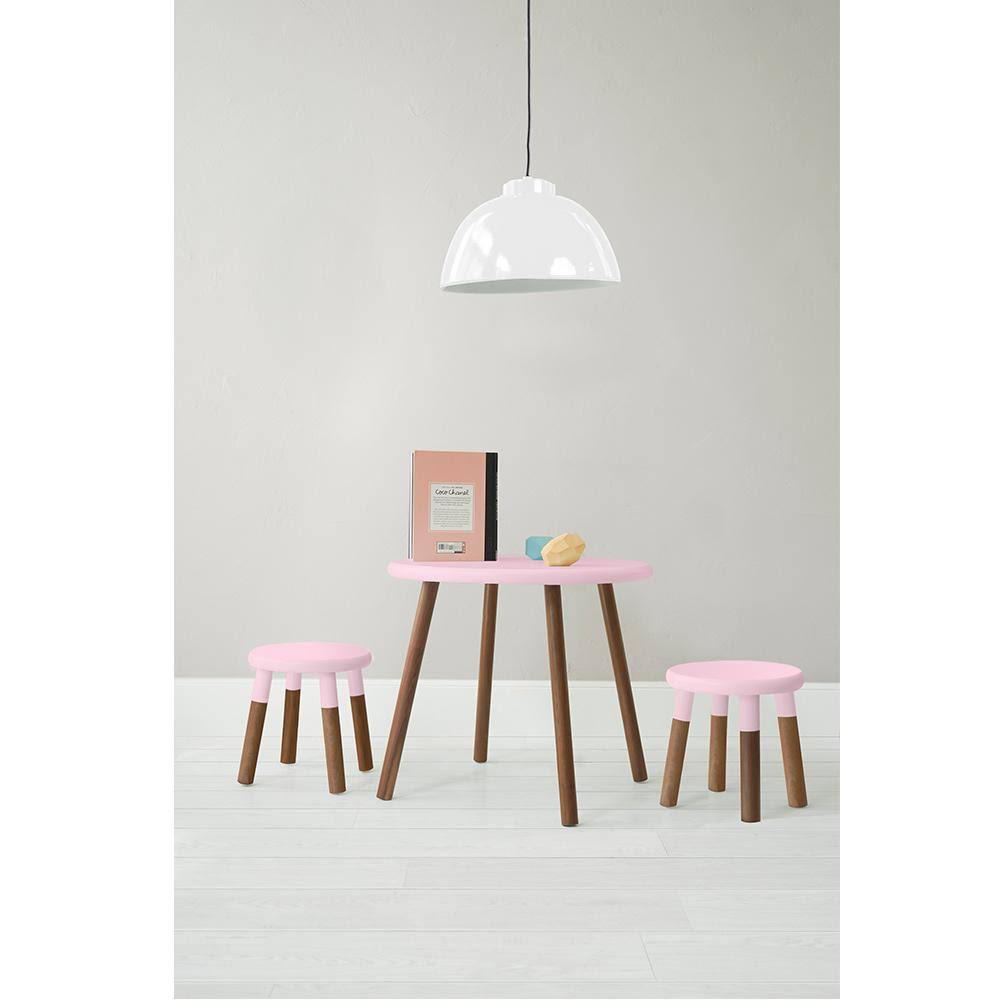 30x22 Round Kids Table in Maple/Pink J12905