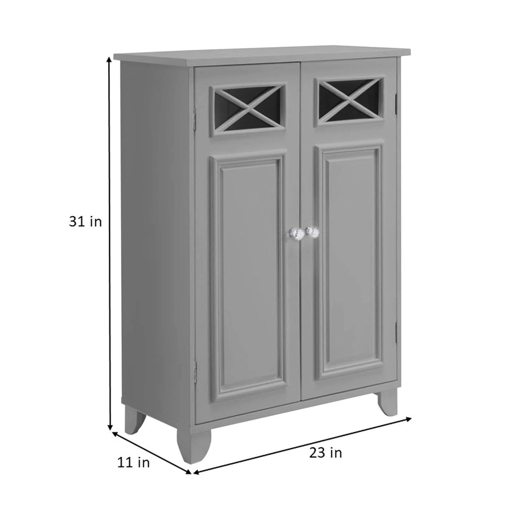 Grey 2 Door Floor Cabinet V351