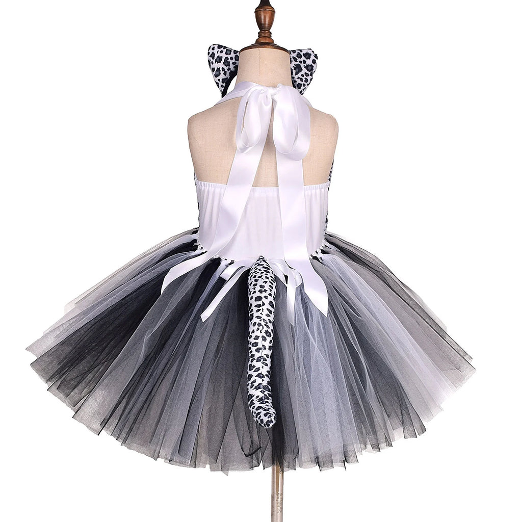 Kids Girls Giraffe Tutu Dress up Outfits with Headband Tails N474719