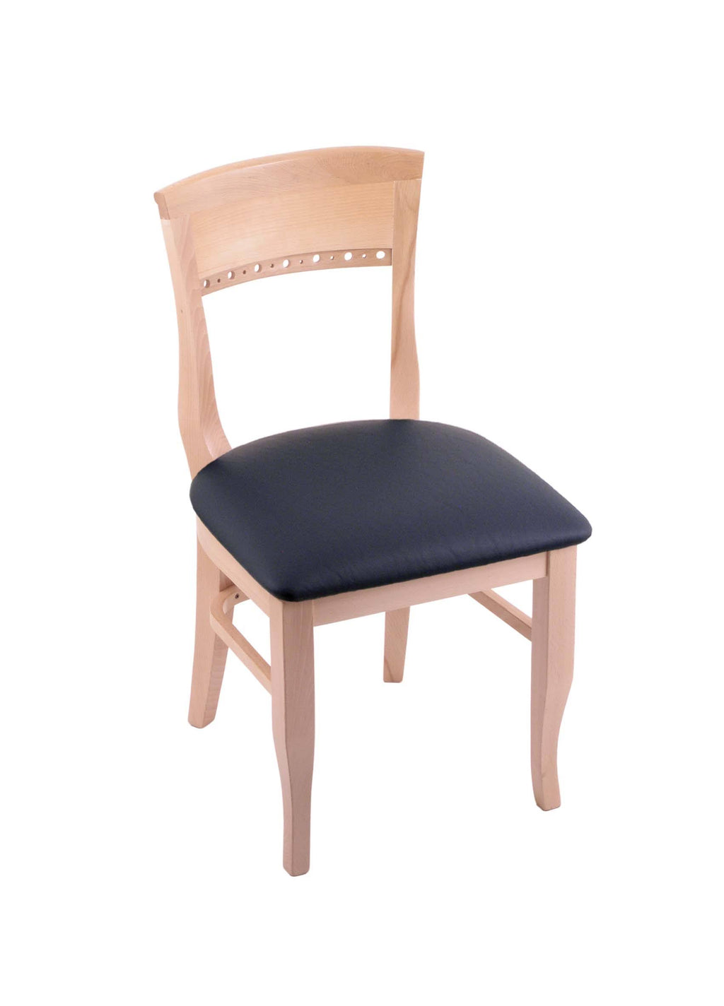 Allante Dark Blue Seat Chair with Natural Finish A138021