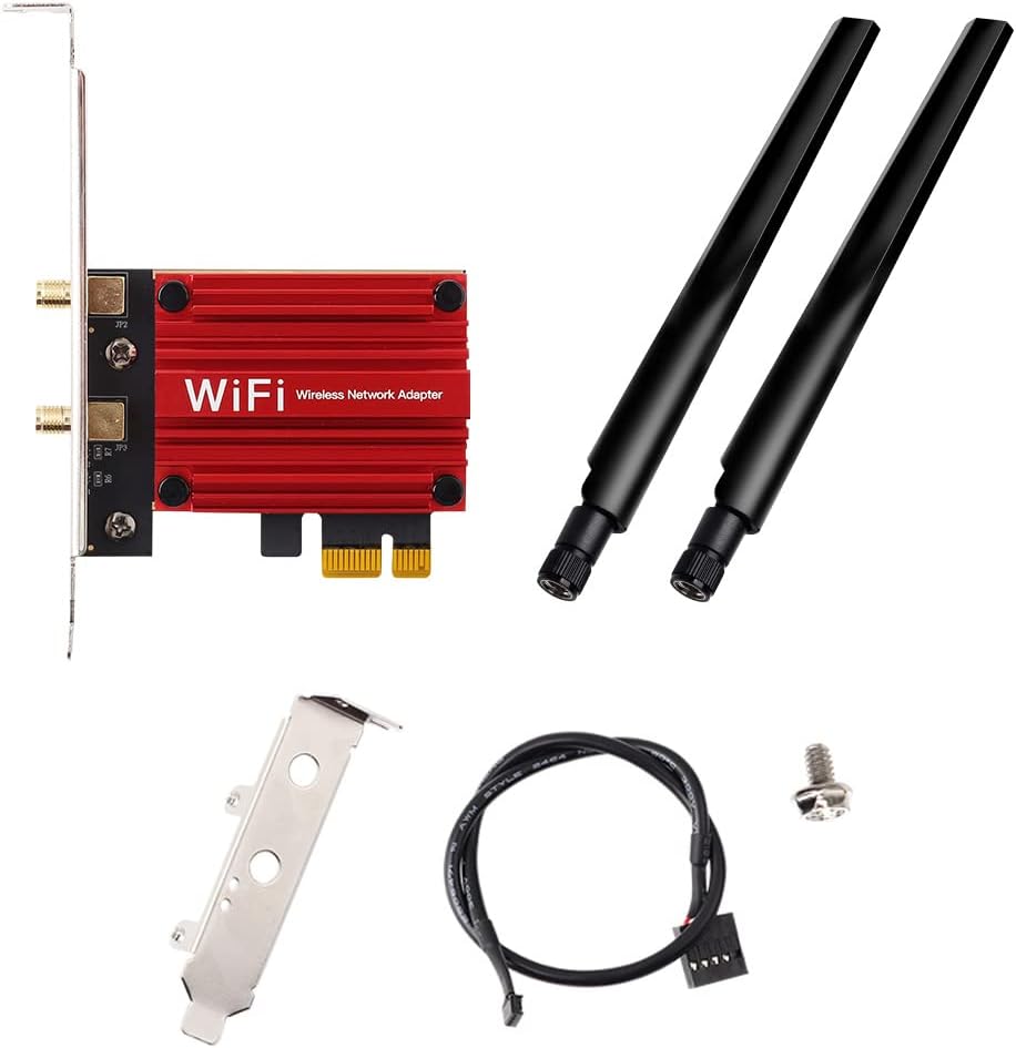 WiFi 6E PCI-E Tri-Band Wireless Adapter 5400Mbps 802.11AX 160MHZ PCIe Network Card Pack of 2 Q1316