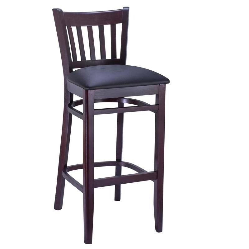 Mahogany Brown Vertical Bar Stool U7642