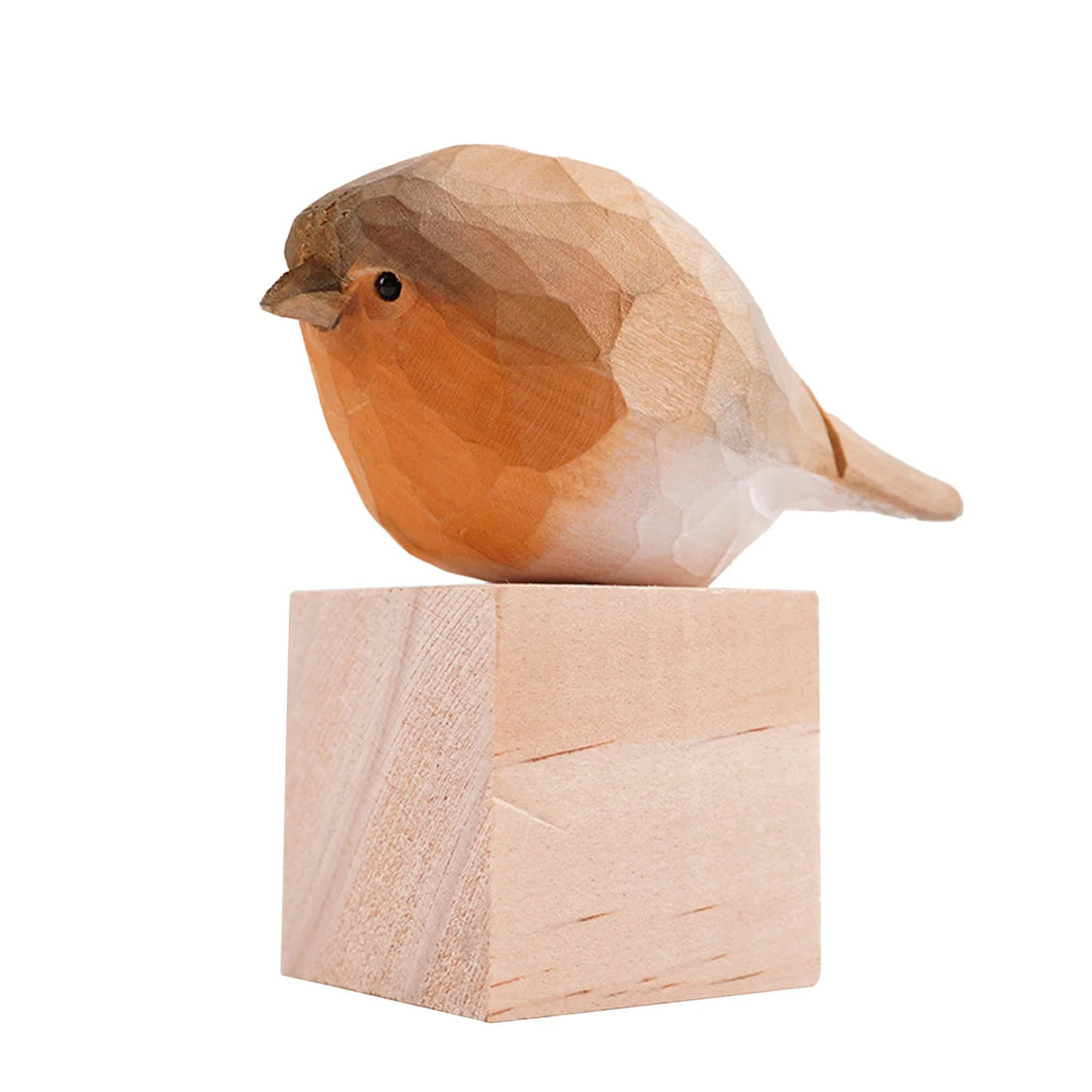 Small Wood Bird Figurine Statue D425472