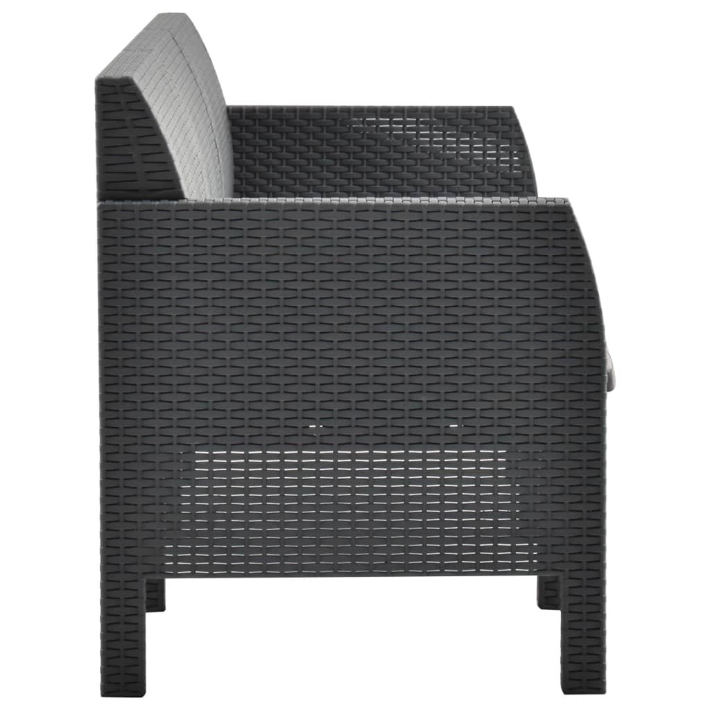 4 Piece Polypropylene Patio Lounge Set with Cushion D901