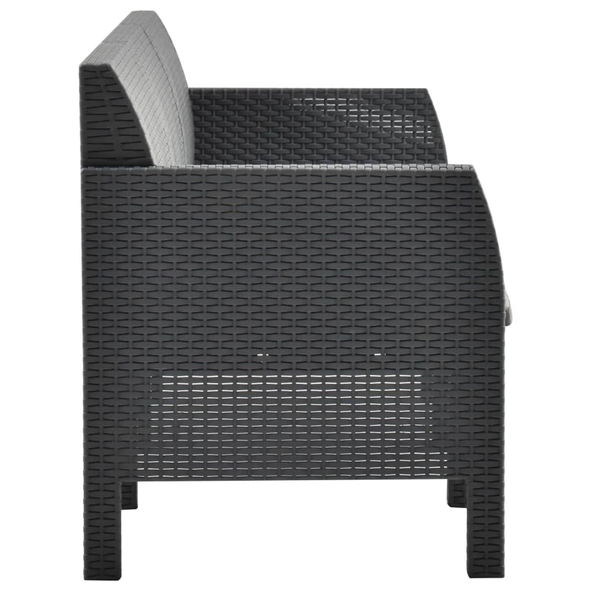4 Piece Polypropylene Patio Lounge Set with Cushion D901