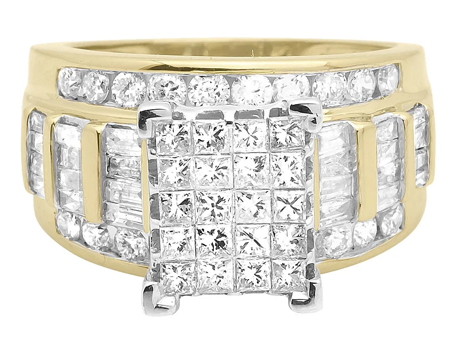 10K Yellow Gold Princess Diamond Engagement Ring (2.0 ct) N5683