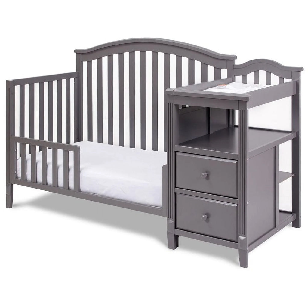 4-in-1 Convertible Crib and Changer Gray V881937