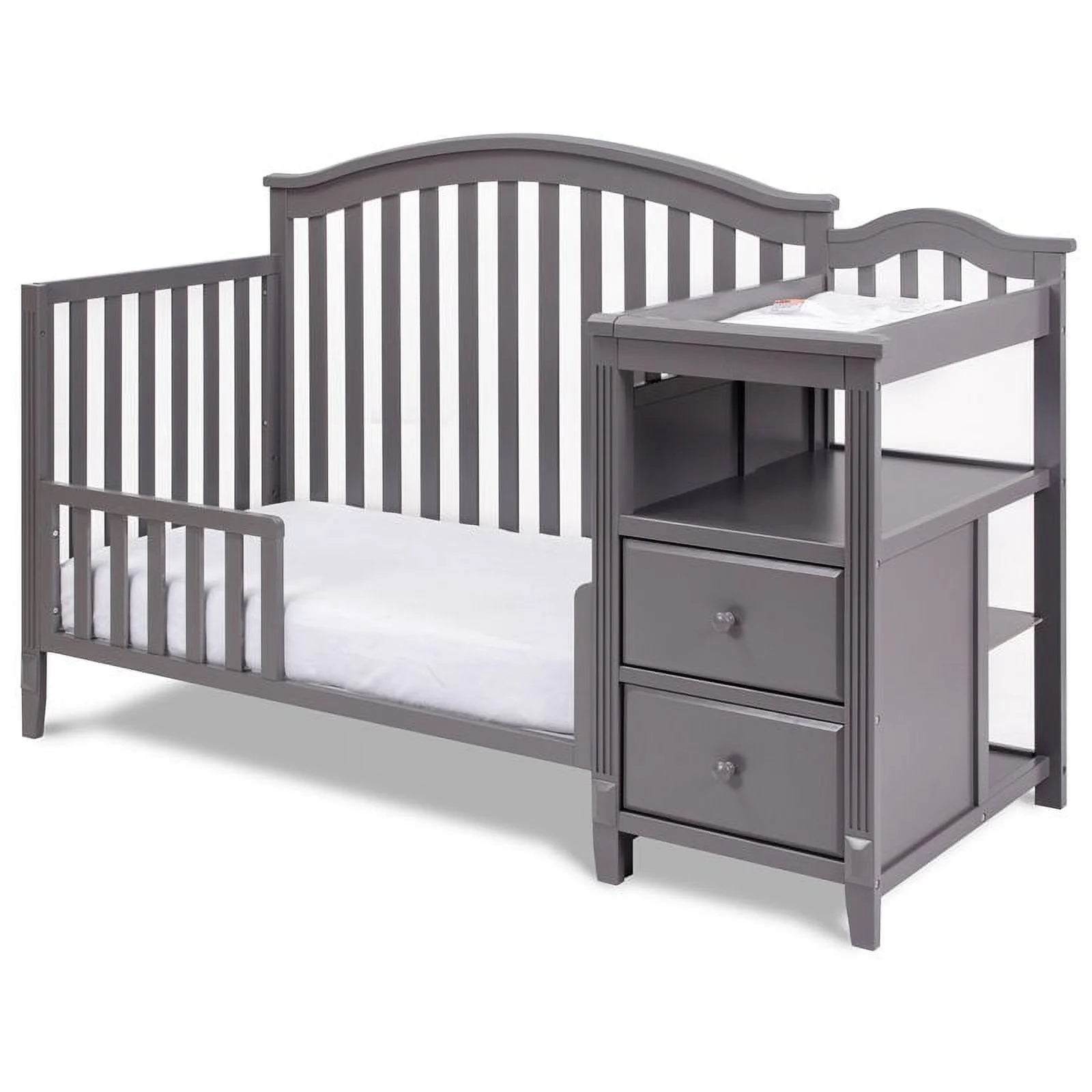4-in-1 Convertible Crib and Changer Gray V881937