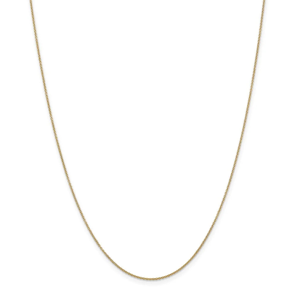 14k Yellow Gold Small Script Initial W Necklace K840