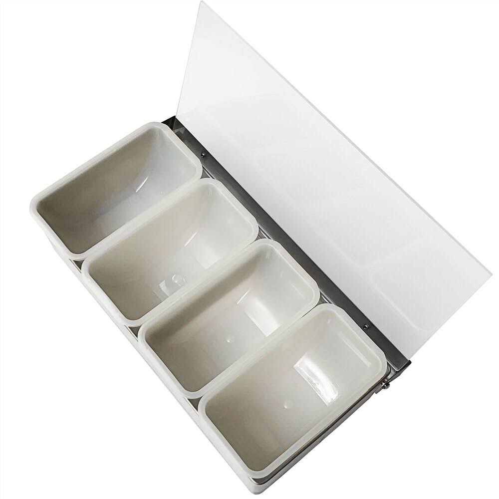 4 Pt. Bar Condiment Caddy with Lid H605