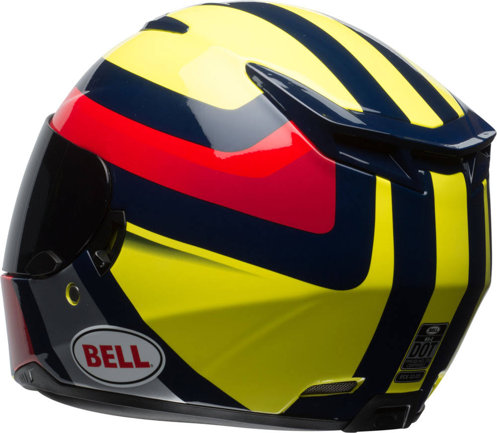 Gloss Hi-Viz Yellow Navy Red Helmet Size Small Y778