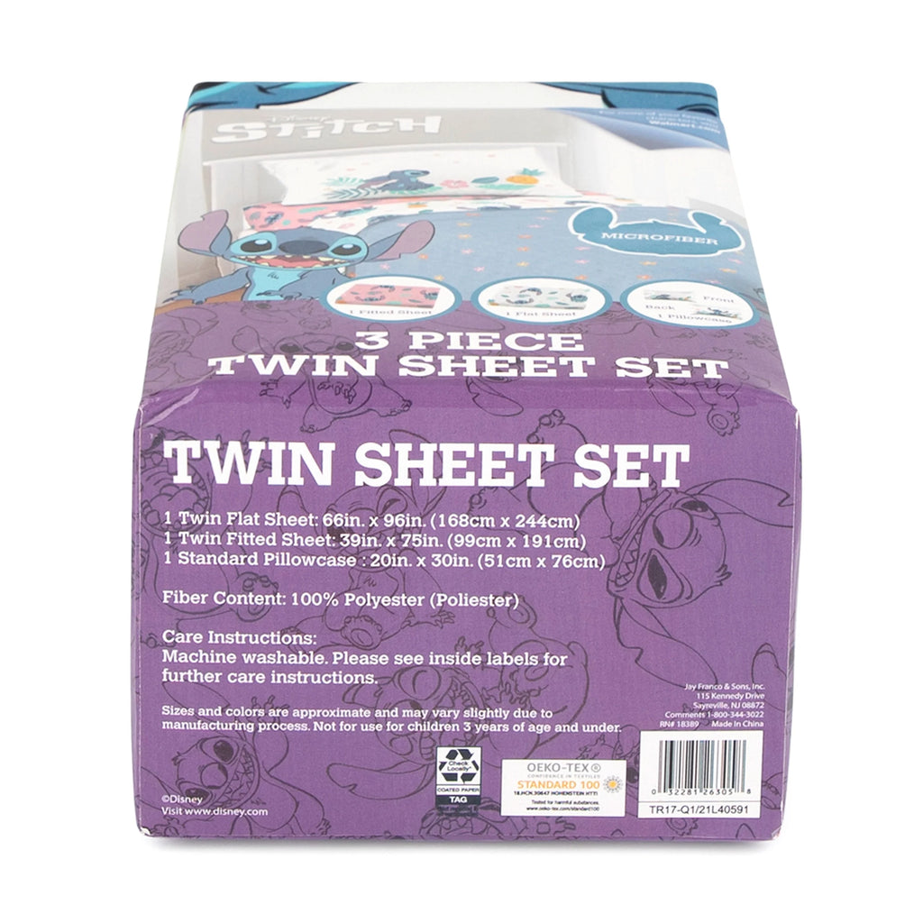 Pink Microfiber Kids 3-Piece Twin Sheet Set E492605