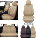 Beige Waterproof Faux Leather Full Set Auto Seat Cover U757
