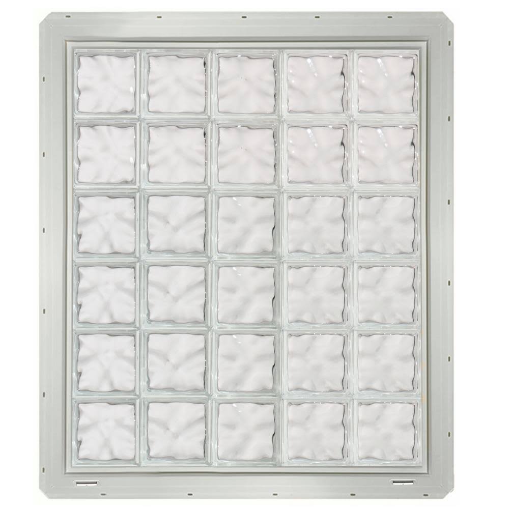 Wavy Pattern Vinyl Glass Block Window C1897