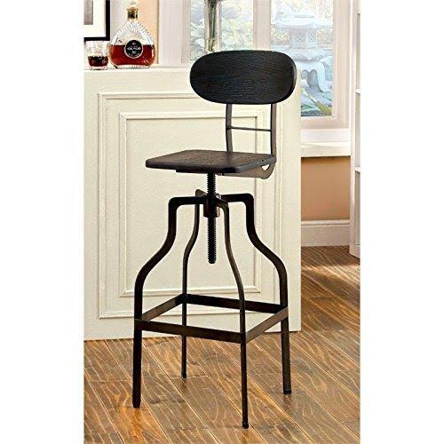 Dark Brown Adjustable Swivel Bar Stool K4920