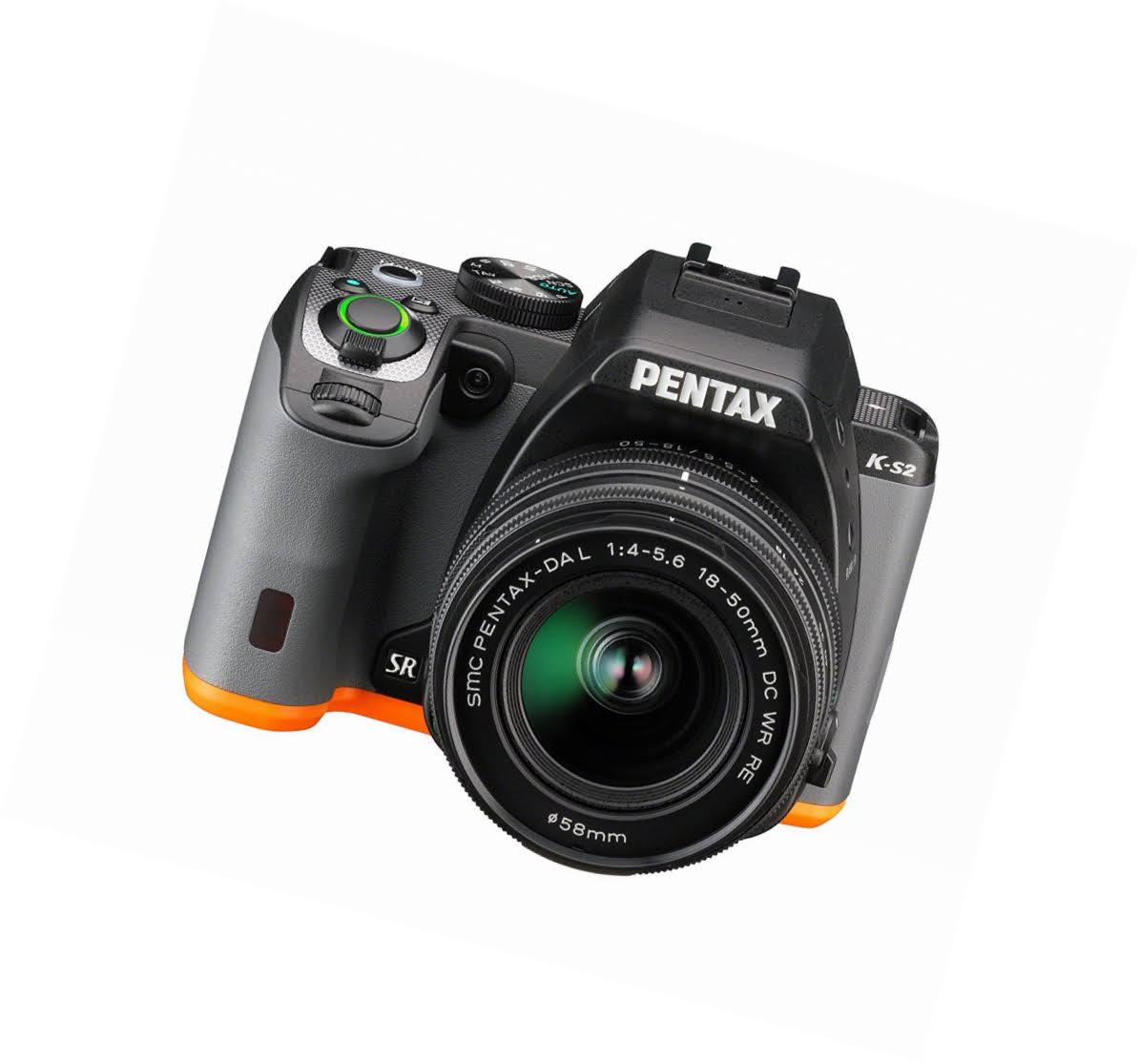 Black/Orange DSLR Camera with 18-50mm & 50-200mm Lenses N6865