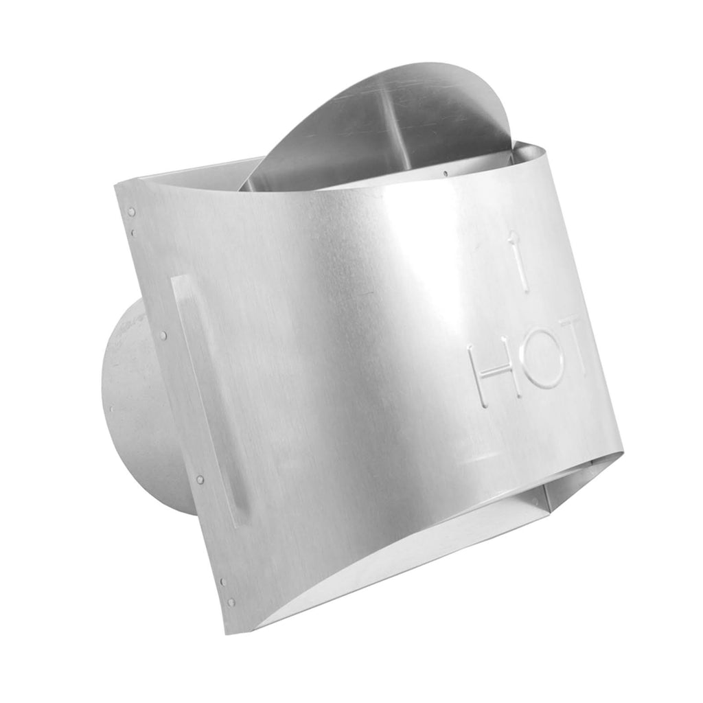 4x6 DirectVent Pro High Wind Sconce Cap Stainless Steel L412