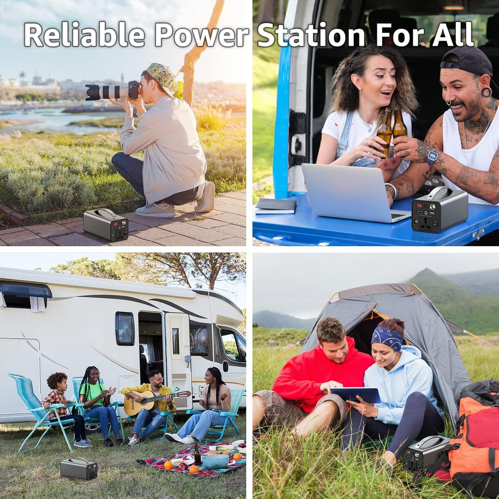150WH Portable Power Station with Dual 110V AC Outlet F413684