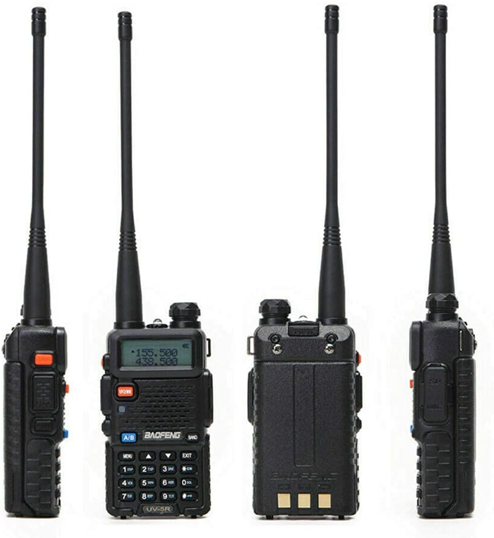 2 Pack Black Baofeng UV-5R Two Way Radio Handheld Walkie Talkie with 771 Antenna A5902