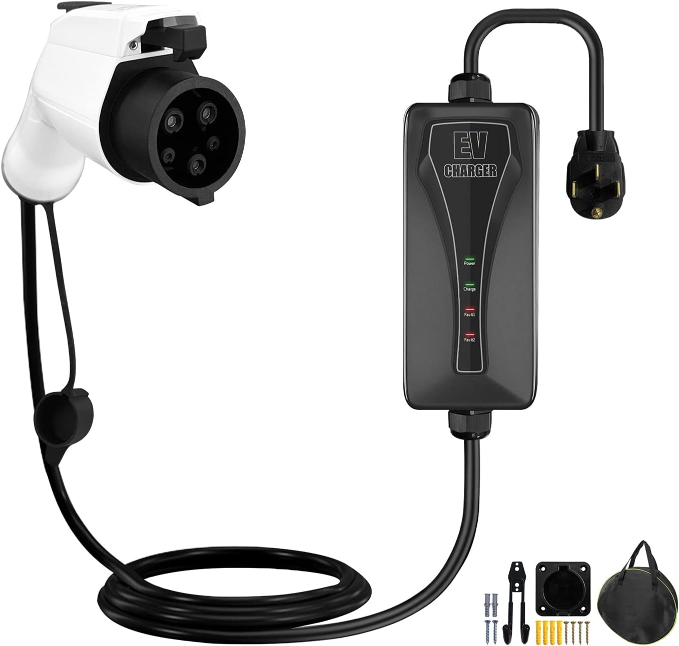 Portable EV Charger with NEMA 5-15 Plug, 25FT Cable Z8483