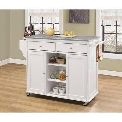 Stainless Steel White Kitchen Cart H44856