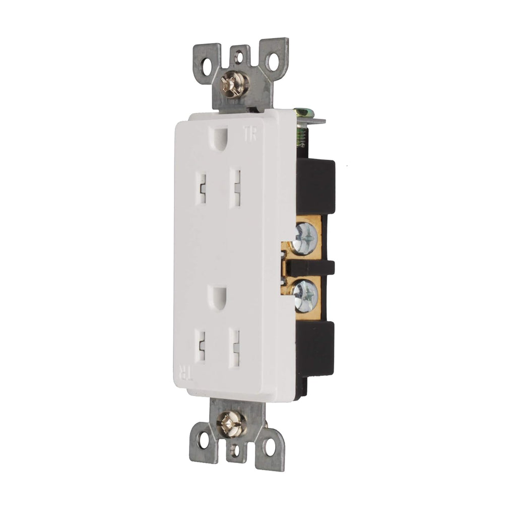 Pack of 100 White Tamper-Resistant Electrical Outlets, 15A / 125VAC / 2500W B660