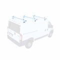 Aluminum 3 Bar Van Roof Rack System With Ladder Stopper White U171