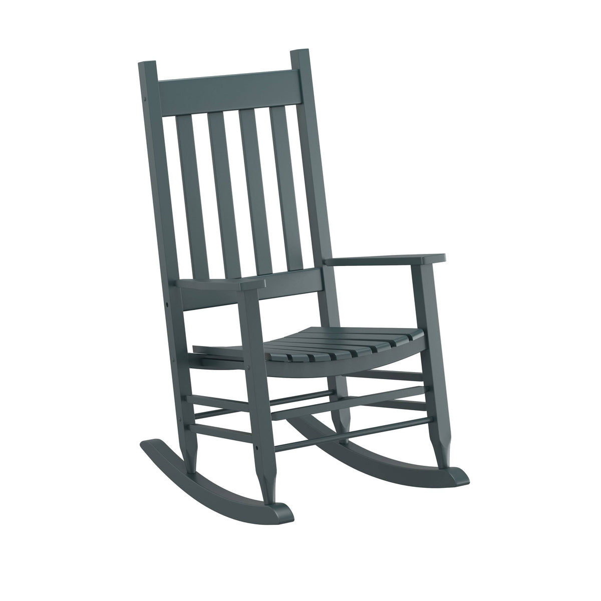 Gray Finish Solid Wood Rocking Chair G576