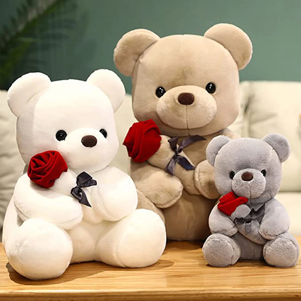 Teddy Bear with Rose Stuffed Animal Plush Toy F228353