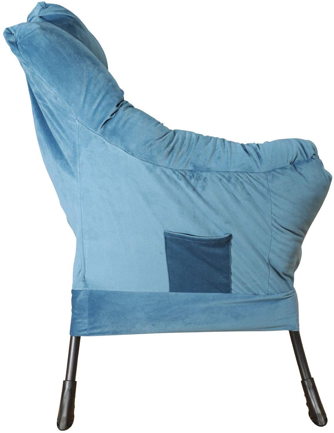 Accent Reclining Armchair with Removable Metal Legs and High-Density Foam E336972
