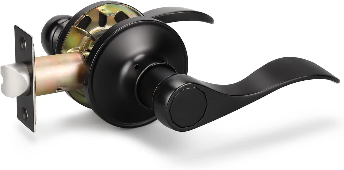 10 Pack Matte Black Passage Door Lever Sets S96879