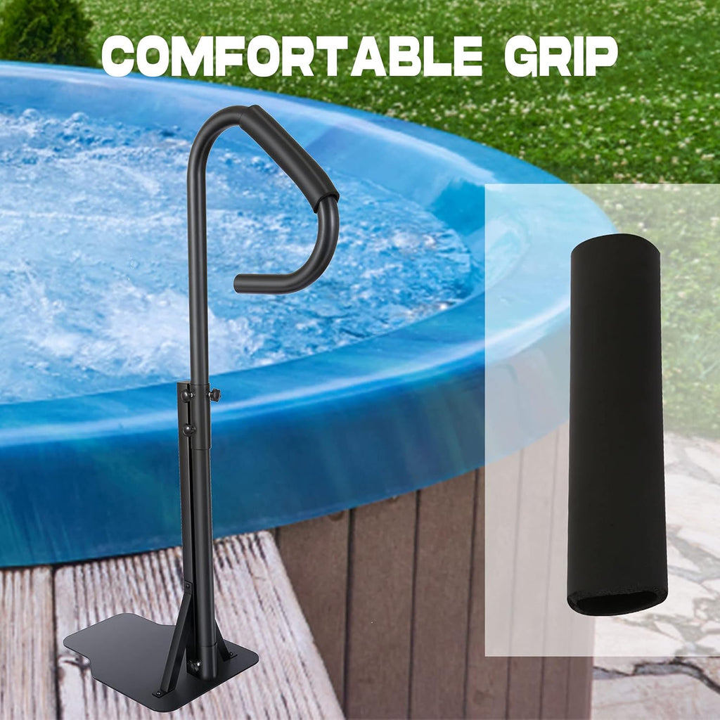Spa Safety Handrail 57'' Hot Tub Handrail 600LBS Capacity Hot Rail, Spa Hand Railing with Slide-Under Base T8107