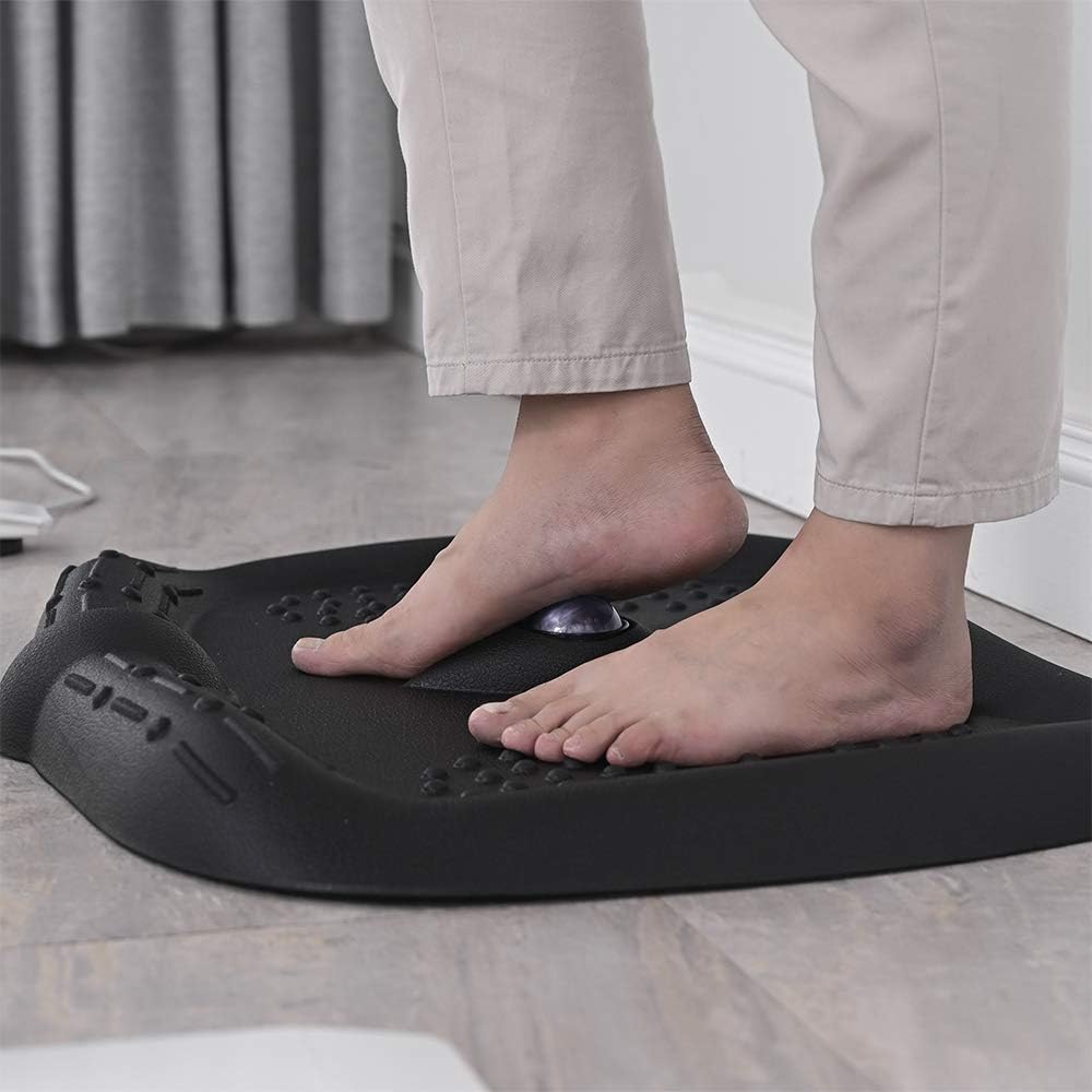 Anti Fatigue Standing Desk Mat Ergonomic Surface with Foot Massage Pad Pack of 2 Q67510