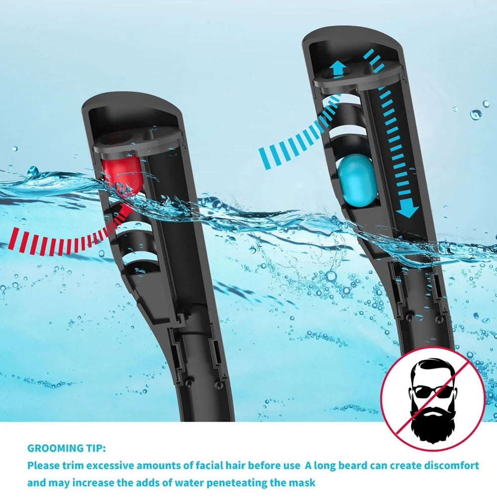 Snorkeling Diving Goggles with Double Tube Silicone G1902