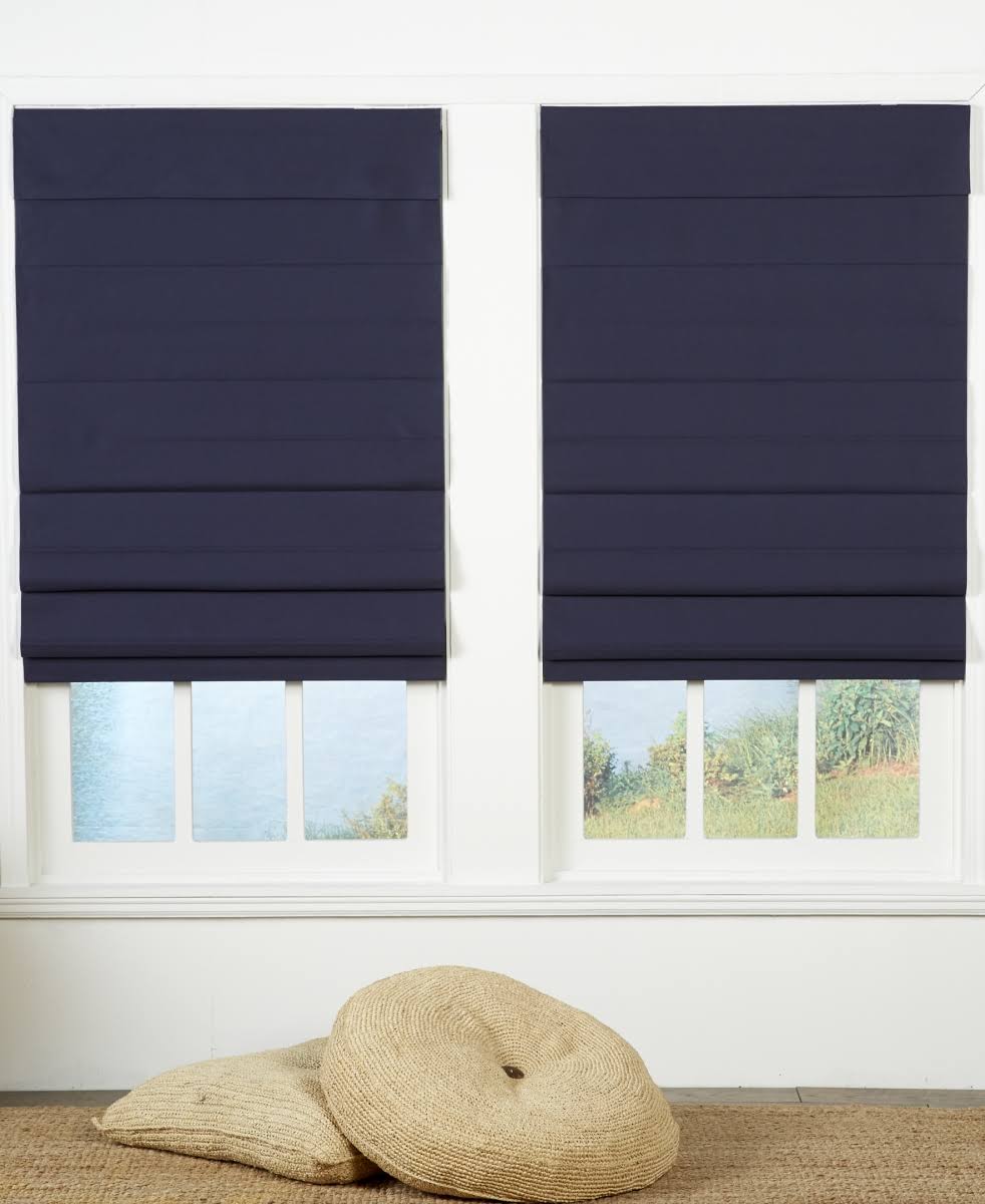 Navy Cordless Roman Shade P5802