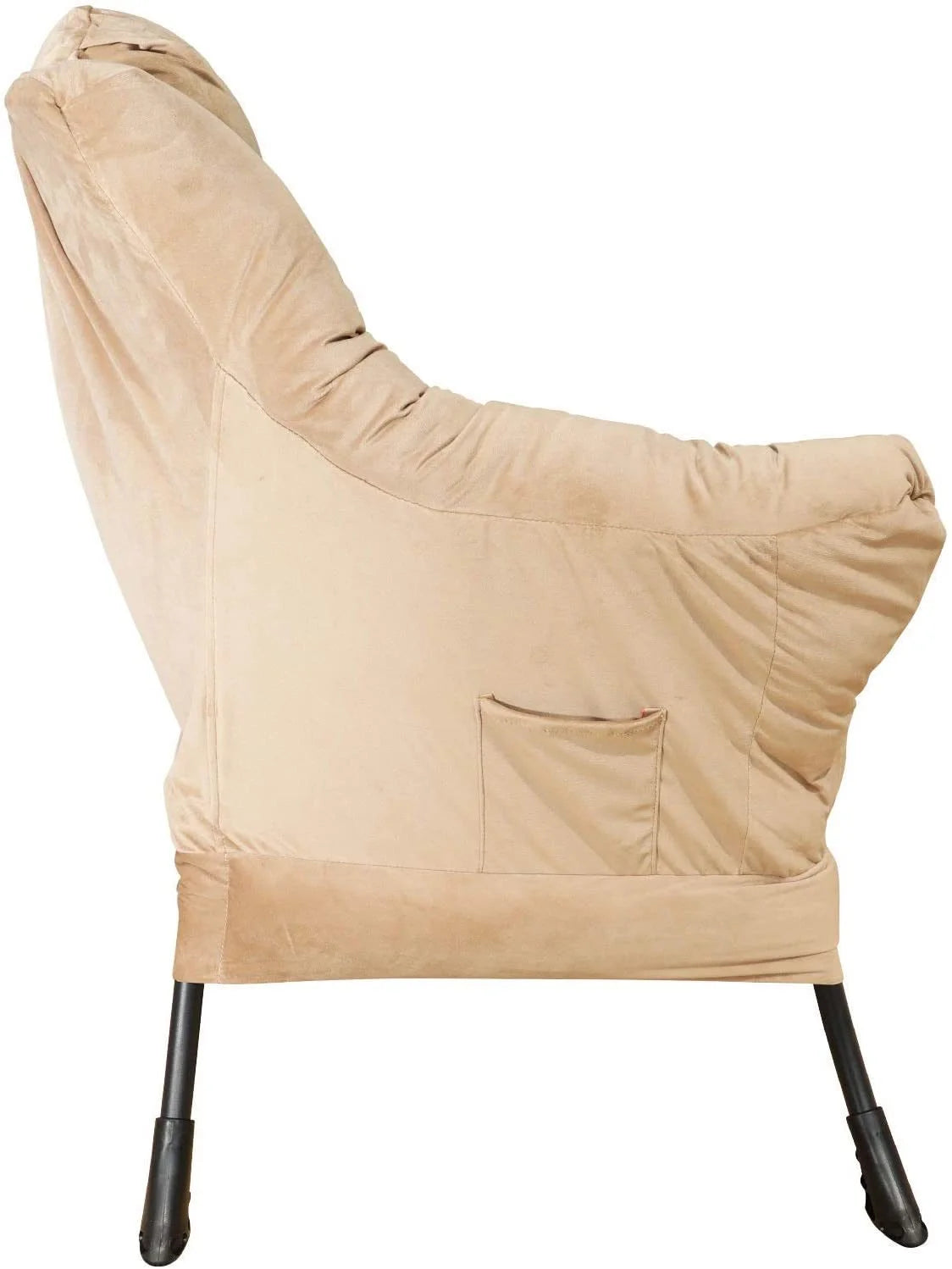 Accent Reclining Armchair with Removable Metal Legs and High-Density Foam E336972