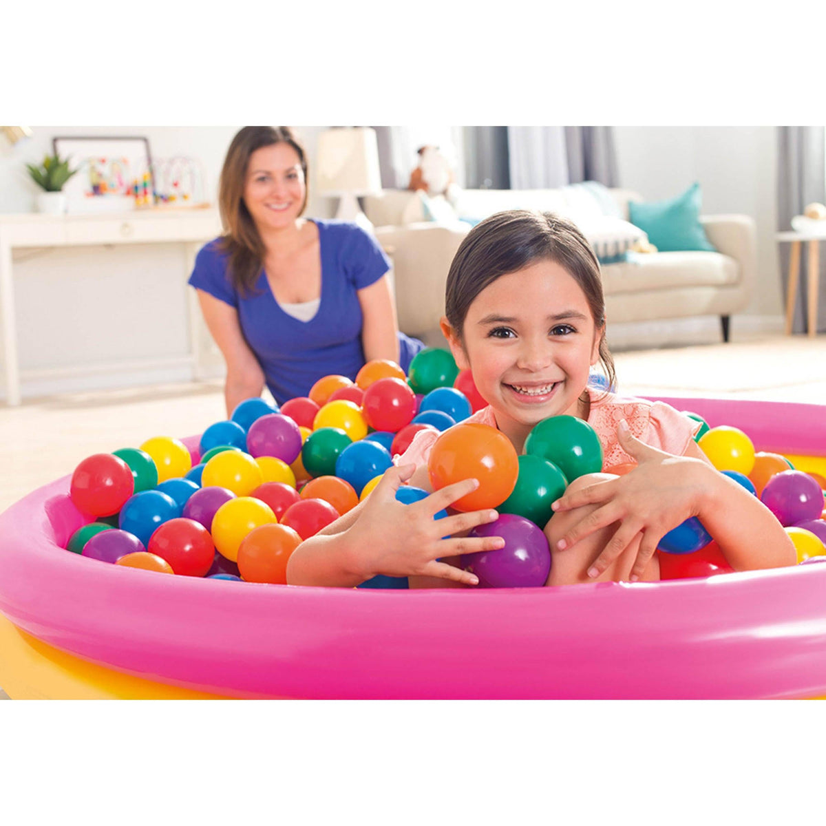 100-Pack Multi-Colored Plastic Fun Ballz for Ball Pits W808865