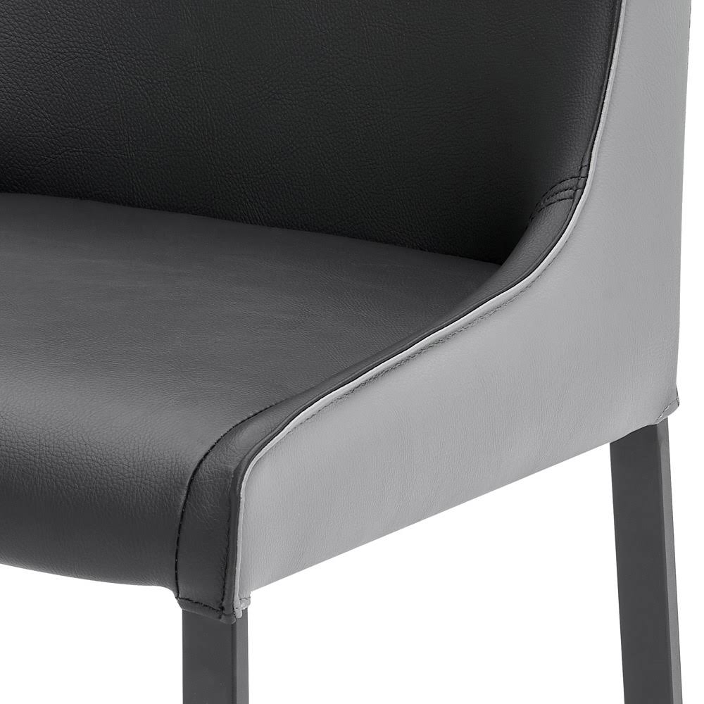Black and Dark Gray Leatherette Counter Stool K90788