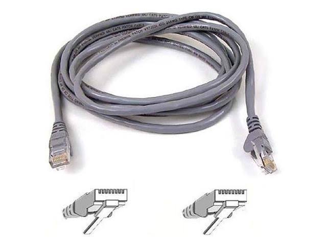 Snagless Patch Cable RJ45 Connectors 25 ft. Gray W695264