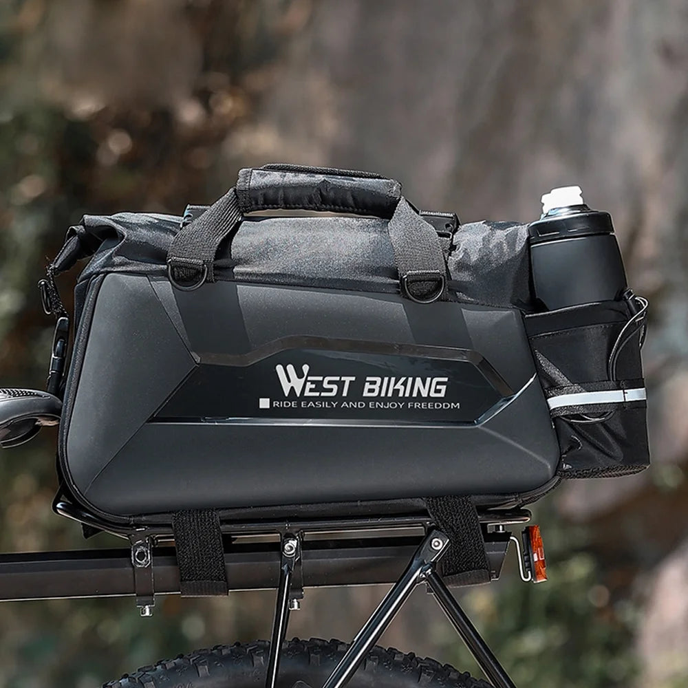 Expandable Bike Rear Storage Bag with Rack U8854