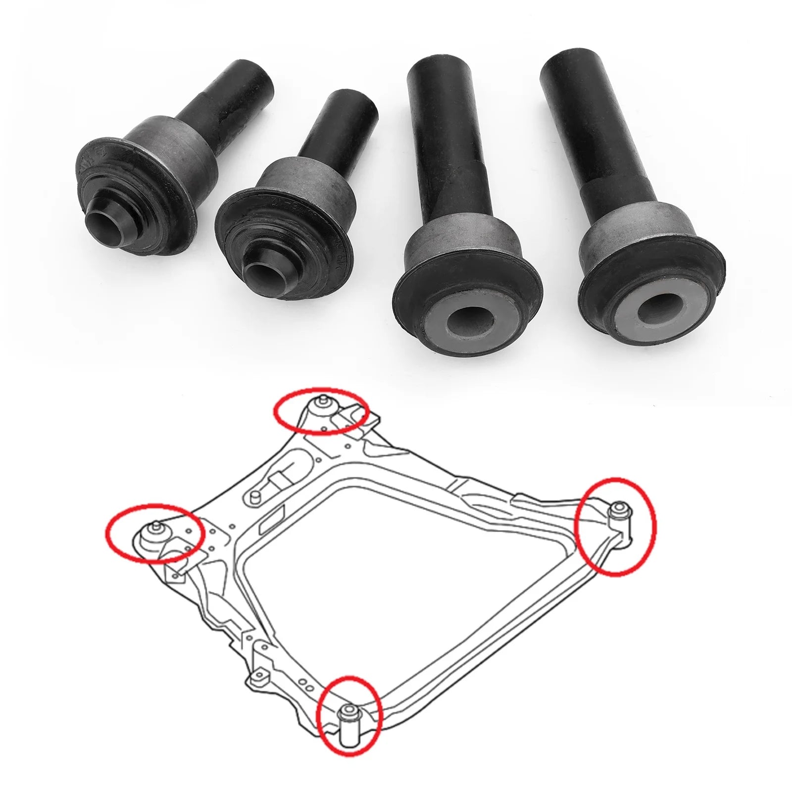 4 Engine Cradle Front Subframe Crossmember Bushing A818